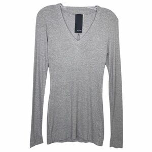 Heather by Bordeaux Long Sleeve V neck Top, Petite